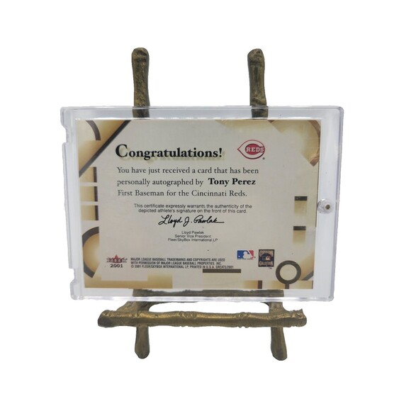 2001 Fleer Greats of the Game - Tony Perez - Autograph - Cincinnati Reds - Picture 3 of 3